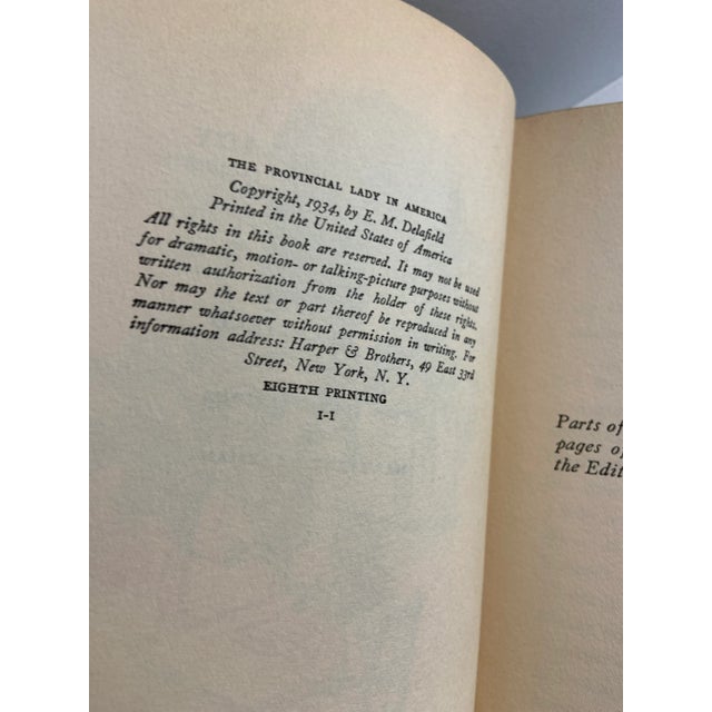 1930s 1934 The Provincial Lady in America Book For Sale - Image 5 of 10