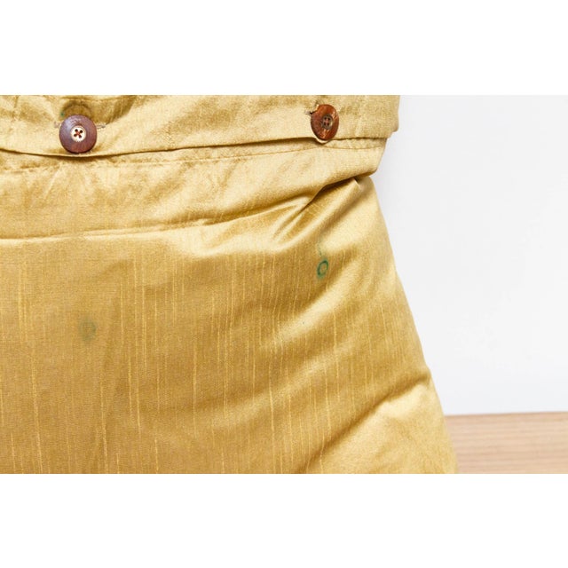 Textile Satoimo Gold Festive Silk Euro Pillow Cover For Sale - Image 7 of 8