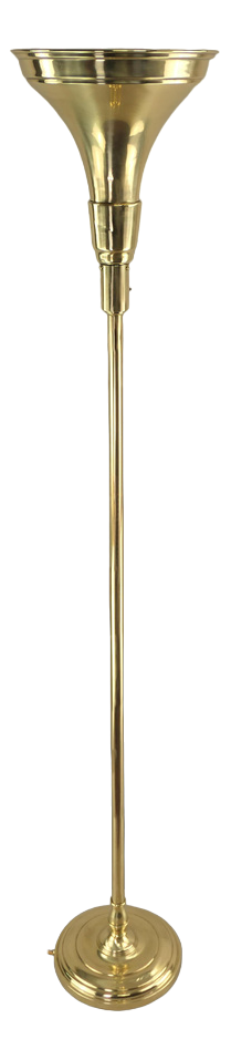 Brass Floor Lamp by Luminator Belge, 1930s