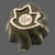 Late 20th Century Late 20th Century Glazed Ceramic Olive Green Leaf Shaped Roscher Serving Bowl For Sale - Image 5 of 6