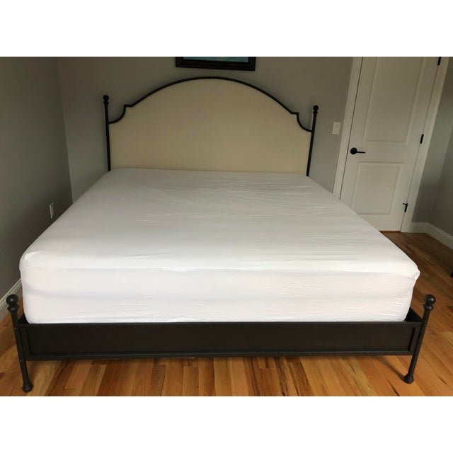 Pottery Barn Aberdeen King Bed Upholstered Headboard And Black