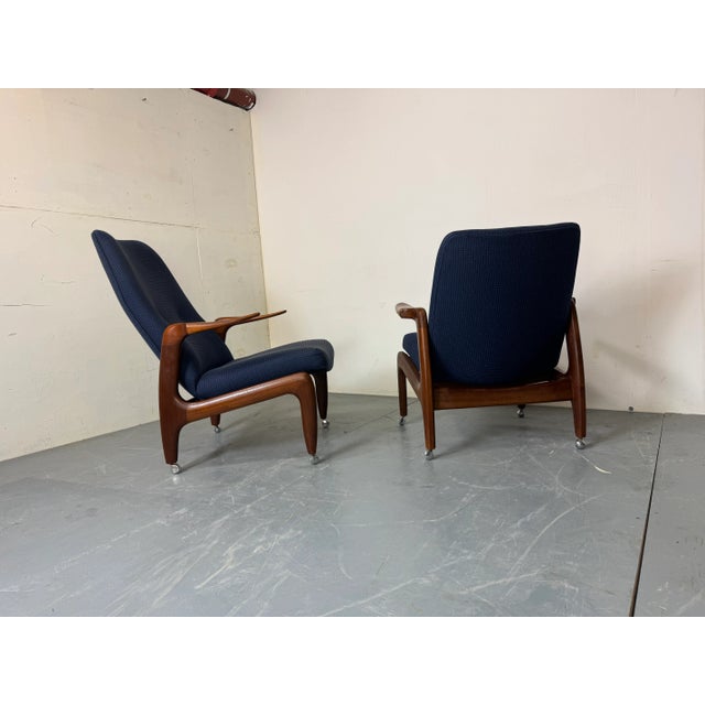 Mid-Century Danish Modernist Teak Lounge Chairs, 1960s, Set of 2 For Sale - Image 10 of 12