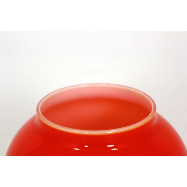 1970s Vintage Red Glass Table Lamps attributed to Štěpán Tabery, Former Czechoslovakia, 1970s, Set of 2 For Sale - Image 5 of 15