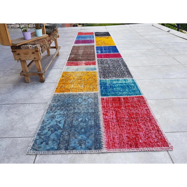 1960s Handmade Decorative Floor Runner For Sale - Image 9 of 10