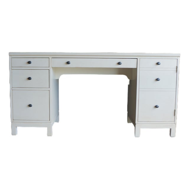Ethan Allen Tango Double Pedestal Desk For Sale