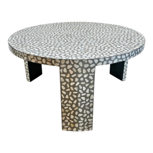 Vintage Grey Pebble Mother of Pearl Coffee Table