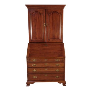 Henkel Harris Chippendale Cherry Blind Door Secretary Desk W Secret Compartments For Sale