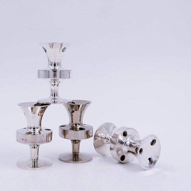 Vintage Candlesticks by Erik Jörgensen, Denmark, 1950s, Set of 4 For Sale - Image 6 of 10