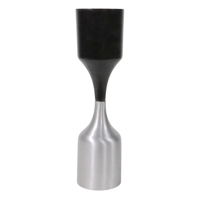 Mid-Century Modern Mid 20th Century Danish Modern Stainless Steel and Black Ebonized For Sale - Image 3 of 6