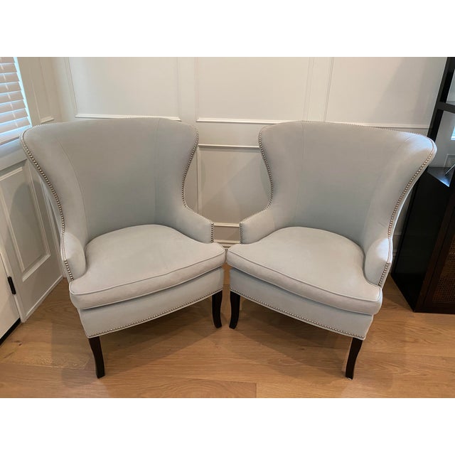 Williams Sonoma Chelsea Wing Chairs Set Of 2 Chairish
