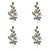 Rustic Glittered Holly Leaf Spray (Set of 4) For Sale - Image 3 of 3