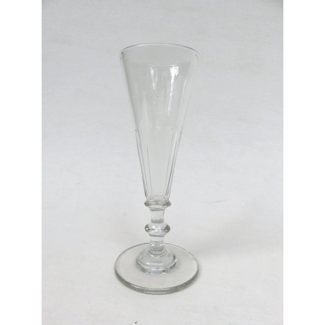 French Biedermeier Handblown Champagne Flutes, Set of 6 For Sale - Image 5 of 18
