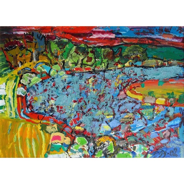 Modern Valdis Bush, After Sunset, 2002, Oil on Canvas and Cardboard For Sale - Image 3 of 3