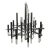 1960's Gaetano Sciolari Mid-Century Modern Chandelier 27" For Sale