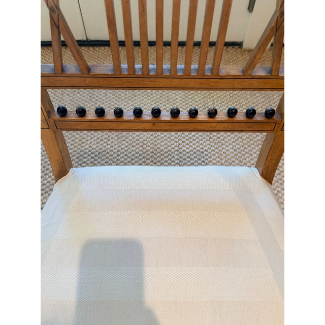 Tan Pair of Antique Empire Chairs For Sale - Image 8 of 13