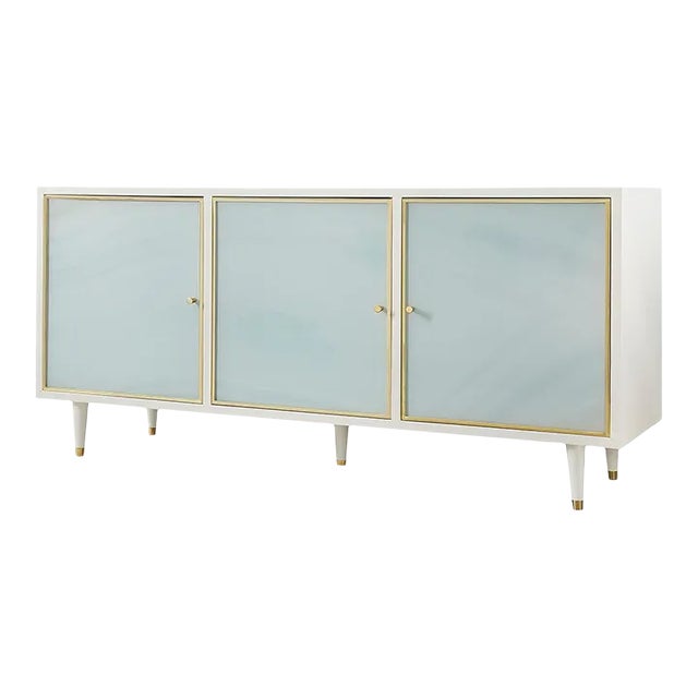 Coastal Sea Glass Credenza | Chairish