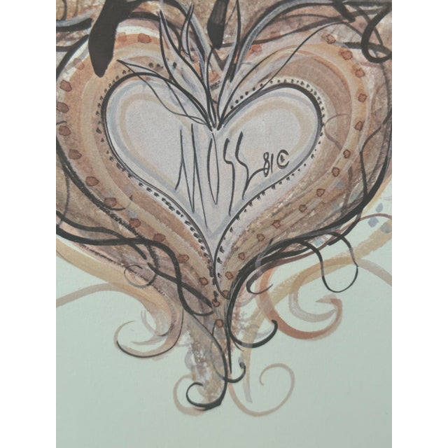 Printmaking Materials Betrothed by P. Buckley Moss Is a 1982 Rare Limited Edition Numbered Edition Lithograph For Sale - Image 7 of 8