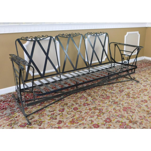 Vintage Lee Woodard & Sons Wrought Iron Glider Sofa Chairish