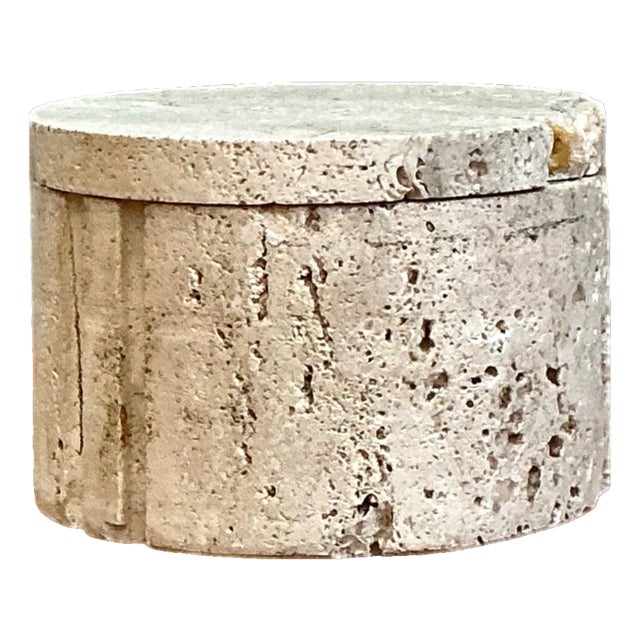 Vintage Italian Coquina Stone Box For Sale