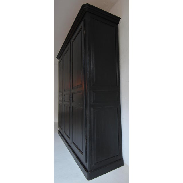 Large Vintage Black Wardrobe For Sale - Image 10 of 18
