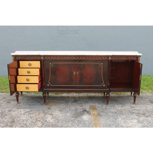 1920's Neoclassic Style Marble Topped Sideboard For Sale - Image 10 of 13