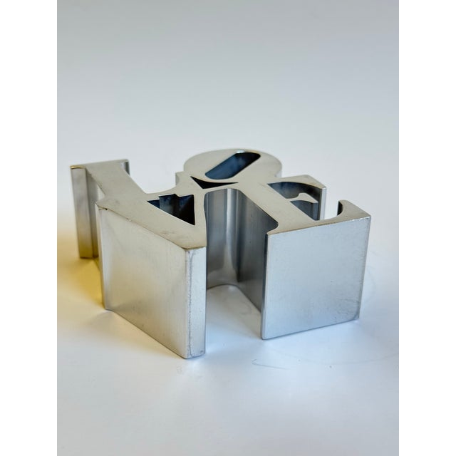 Robert Indiana 1970s Pop Art Robert Indiana Love Sculpture Paperweight For Sale - Image 4 of 9