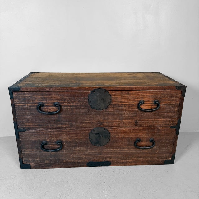 Contemporary Antique Japanese Tansu Chest of Drawers, 1890s For Sale - Image 3 of 12