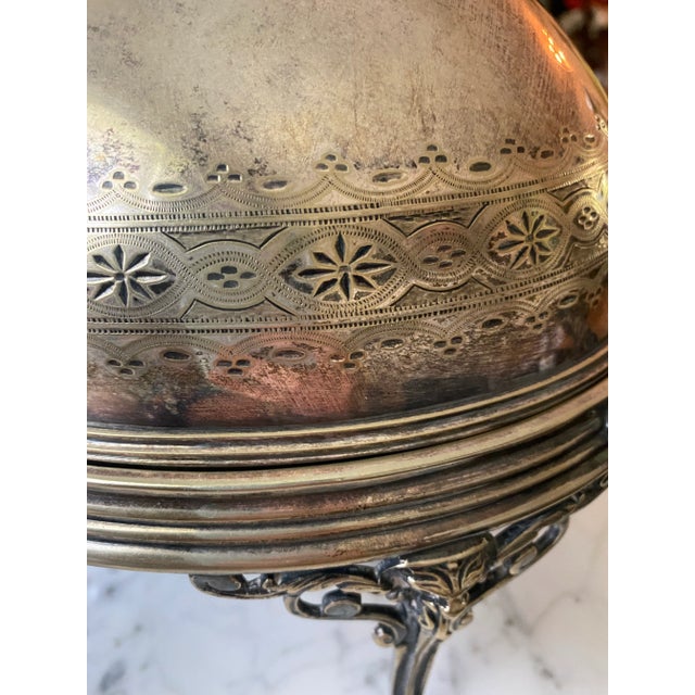 Mid 19th Century 19th Century Large English Silverplate Dome Server For Sale - Image 5 of 11