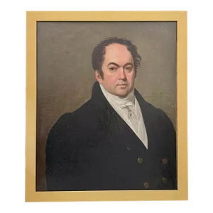 Portrait of a Bourgeois Oil on Canvas Sign Date 1826 France