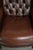 English Cowhide Chesterfield Wing Armchair For Sale - Image 6 of 13
