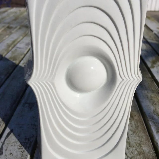 Contemporary Patterned Bisque Porcelain Vase from KPM, 1970s For Sale - Image 3 of 7