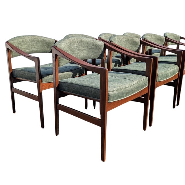Attributed to Edward Wormley as designed for Dunbar Teak Framed Armchair from the 1960s. This Model 1170 chair is more...