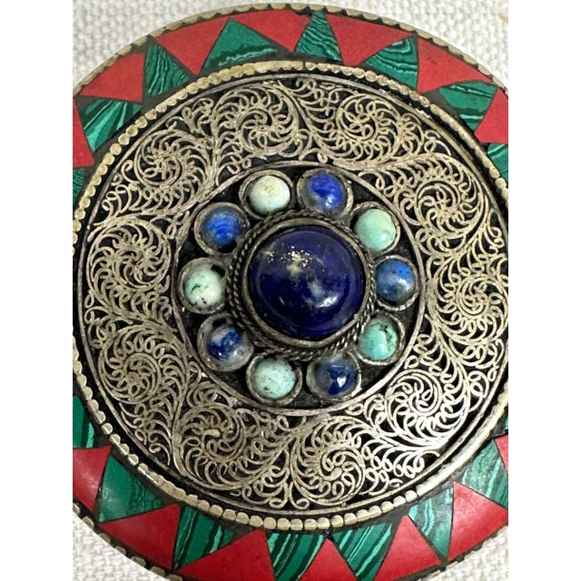 1980s Vintage Filigree Metal Box For Sale - Image 5 of 7