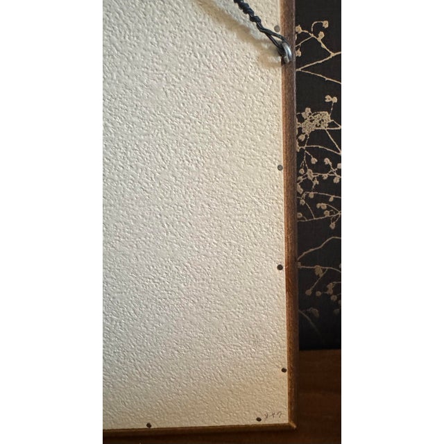 1975 Framed Japanese Silk Flower Art, Dimensional Botanical For Sale In Philadelphia - Image 6 of 8