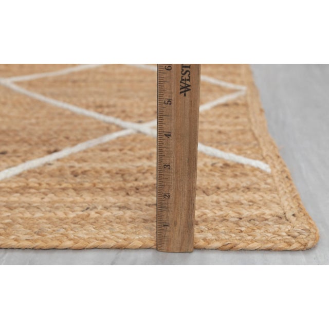 Modern Geometric Bohemian Jute Rug 5x8 Ft. For Sale - Image 9 of 13