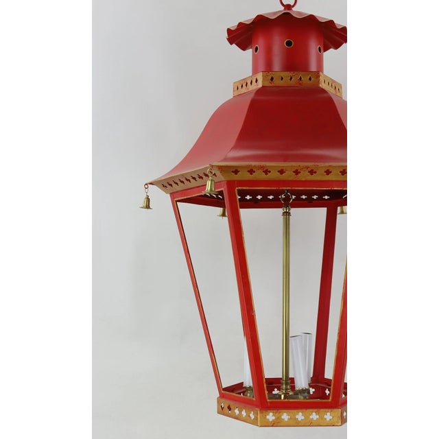 Chinoiseries Two-Tiers Ceiling Chandelier. For Sale - Image 9 of 12