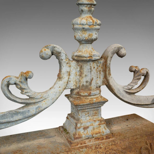 1950s Art Nouveau Cast Iron Outdoor Plant Stand French For Sale - Image 4 of 13