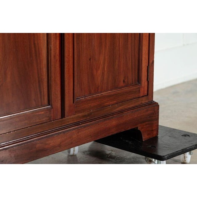 Brown 19th C English Mahogany Glazed Bookcase, 1870s For Sale - Image 8 of 16