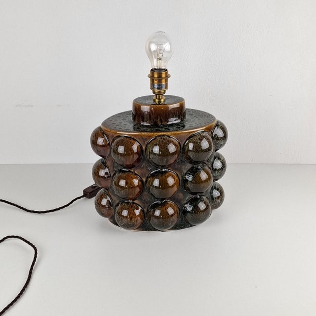 Brown Porta Romana Ceramic Table Lamp, 1980s For Sale - Image 8 of 18