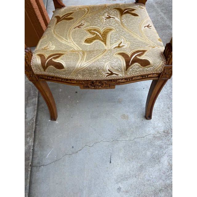 Champagne Mid 20th Century Louis XV Fauteuil Chair From Mid Century France For Sale - Image 8 of 10