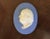 Wedgwood 18th Century George III Wedgwood Solid Jasperware Portrait Plaque Medallion of Samuel Johnson For Sale - Image 4 of 10