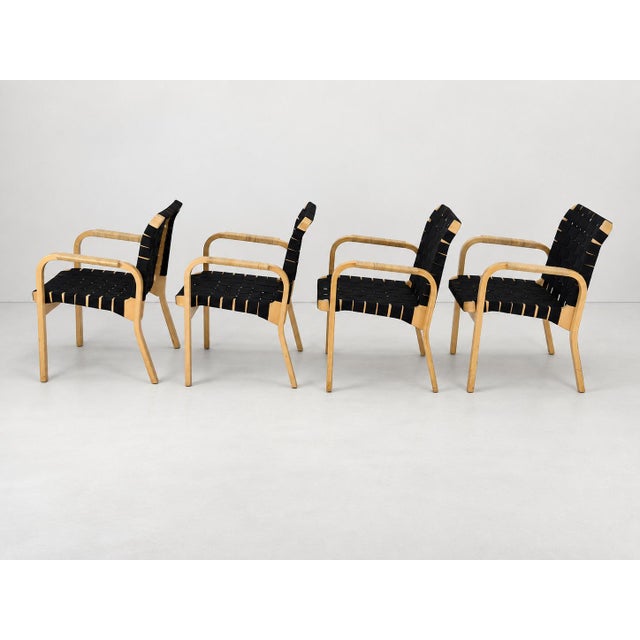 Model 45 Lounge Chairs by Alvar Aalto for Artek, 1970s, Set of 4 For Sale - Image 11 of 18