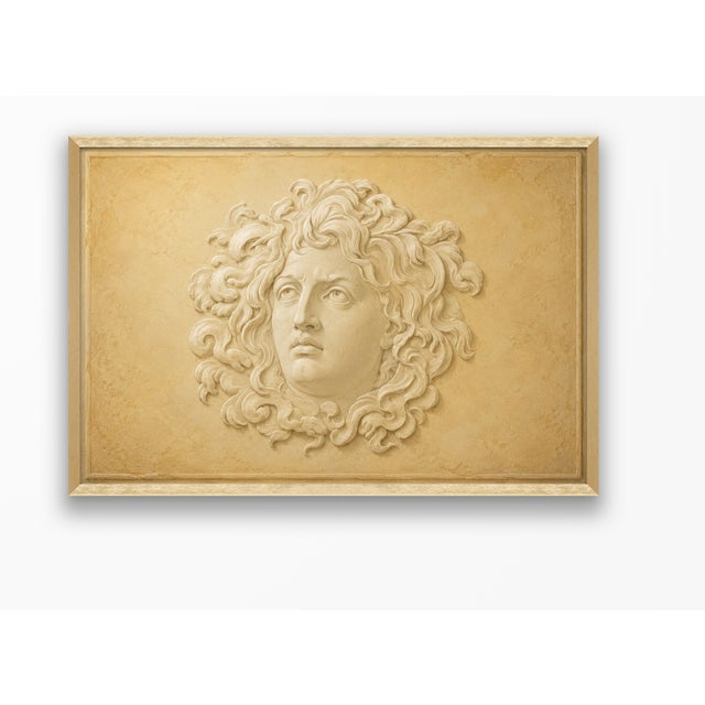 Atelier Aria Lumae Wilhelm Zahn Style Pompeian Medusa Gorgoneion Trompe lOeil Relief Fine Art Gallery Board Print 30 X 20 For Sale - Image 12 of 18