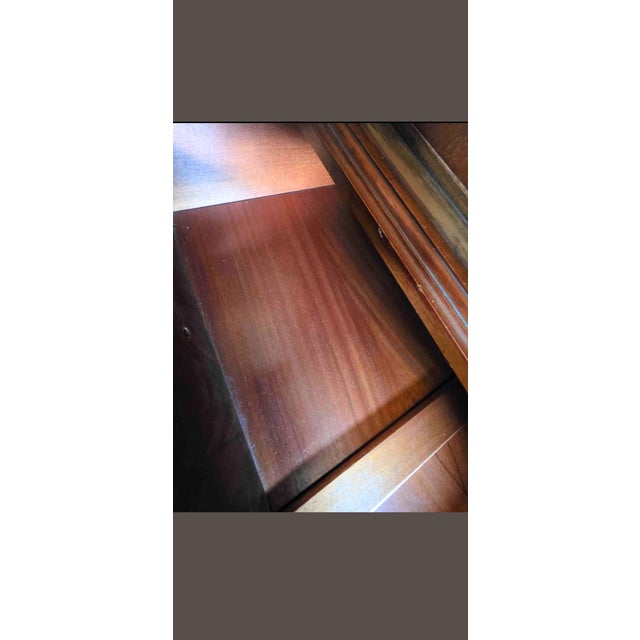 Brown Early 20th Century Dresser Cabinet Linen Press For Sale - Image 8 of 12