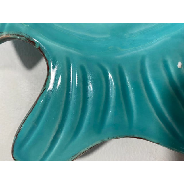 1990s 1990s Italian Turquoise Fish Plate For Sale - Image 5 of 9