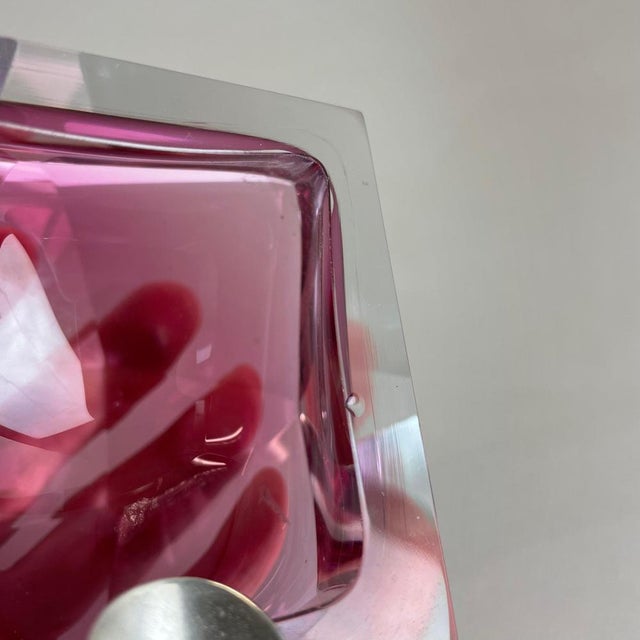 Italian Pink Diamond Bowl Ashtray from Flavio Poli, 1970s For Sale - Image 17 of 18