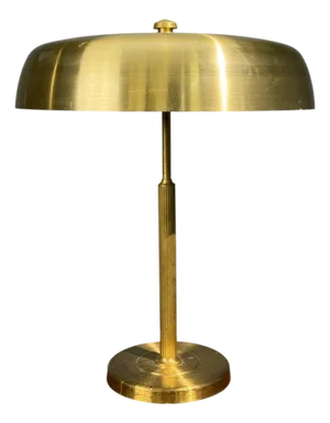 Hövik Lys, Large Table Lamp, Brass Sheet, Norway, 1970s