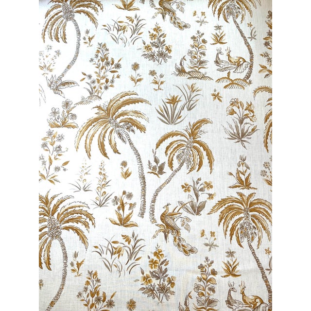 Beige Lisa Fine "Pasha" Fabric Bamboo 12 Yards For Sale - Image 8 of 8