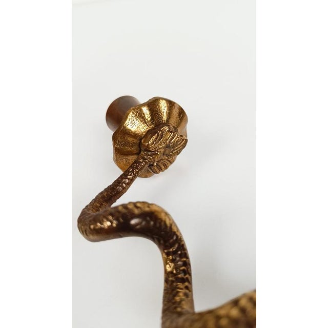 Vintage Italian Baroque Style Brass Dolphin Candlesticks, 1950s, Set of 2 For Sale - Image 12 of 18