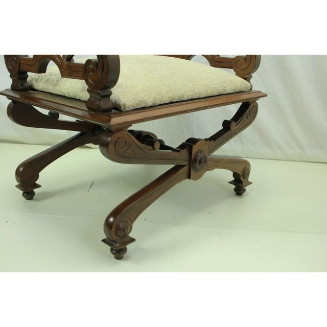 19th Century Victorian Rosewood Vanity Bench For Sale In Philadelphia - Image 6 of 8
